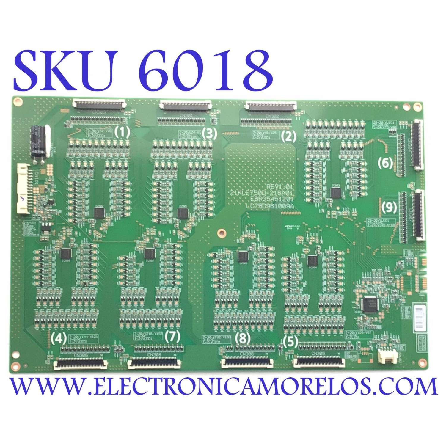 LED DRIVER PARA TV LG / NUMERO DE PARTE EBR35451201 / 21KLE750D-216A01 / LC75D961009A REV1.01 / PANEL HC750MQB-ABFA1-2125 / DISPLAY HV750QUB-E7F / MODELO 75QNED85AQA / 75QNED85AQA.BUSGLJR